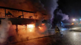 Ішінде 29 адам болған: Жамбыл облысында жолаушылар автобусы өртенді