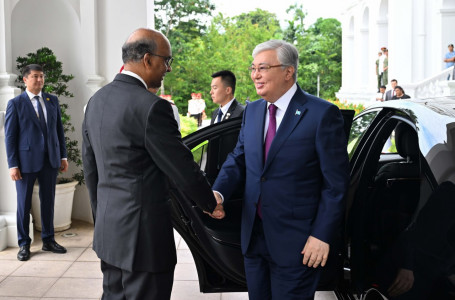 "Әнұран, қарауыл, рапорт". Тоқаевты Сингапур президенті қалай күтіп алды?