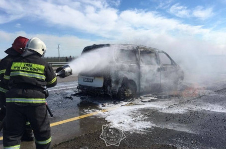 Павлодар облысында жеңіл автокөлік өртеніп кетті