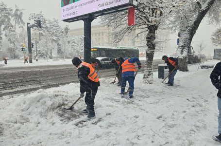 Алматыда бір түнде 14 см қар жауды: жүргізушілерге маңызды ескерту жасалды