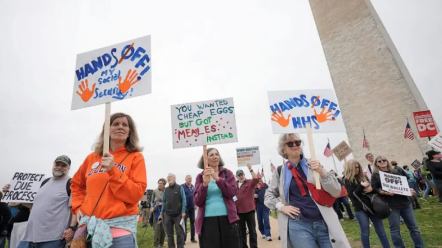 АҚШ-та мыңдаған адам Трамп пен Маскқа қарсы наразылыққа шықты