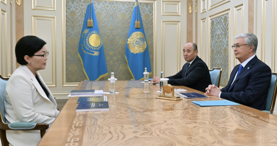 Министр Жақыпова Тоқаевқа есеп берді