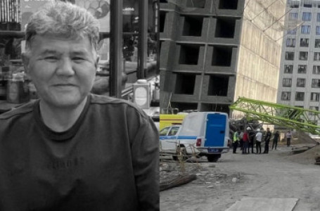 Алматыда кран құлап, бір адам қаза тапты: марқұмның туыстары әділдікті талап етті