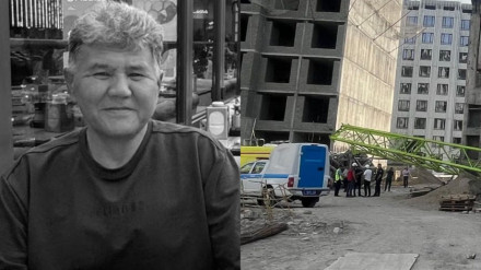 Алматыда кран құлап, бір адам қаза тапты: марқұмның туыстары әділдікті талап етті