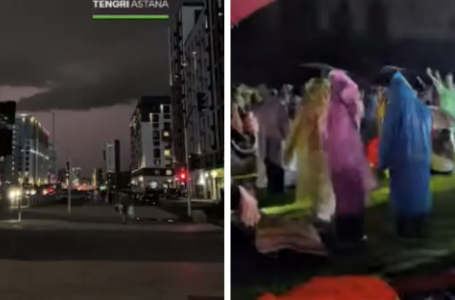 Астанада нөсер құйды