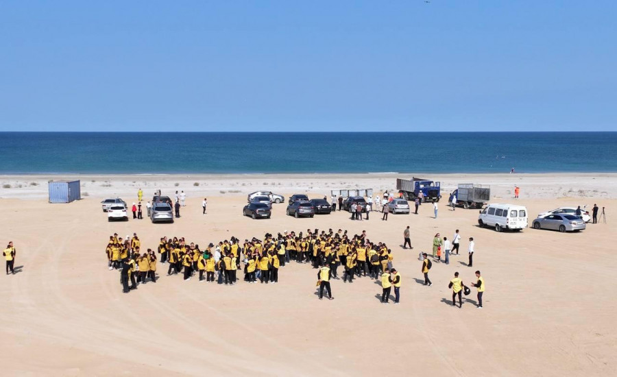 Ақтауда Каспий жағалауын тазарту бойынша жаппай сенбілік өтті