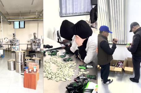 Түркістанда тыйым салынған темекі өнімдерін өндіретін жасырын цех әшкере болды