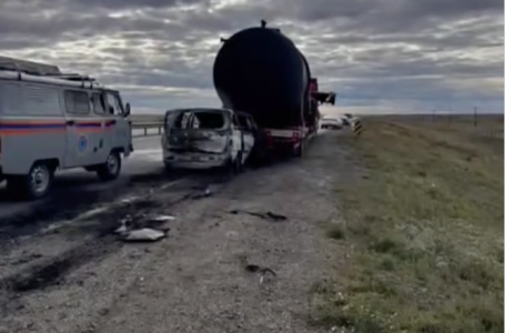 Павлодар облысындағы жол апатынан бес адам жанып кеткен