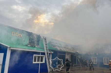 БҚО-да дәмхана мен оған жапсарлас салынған дүкеннің шатыры өртенді