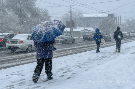 Алматыда бір айлық норманың жартысына тең қар жауған