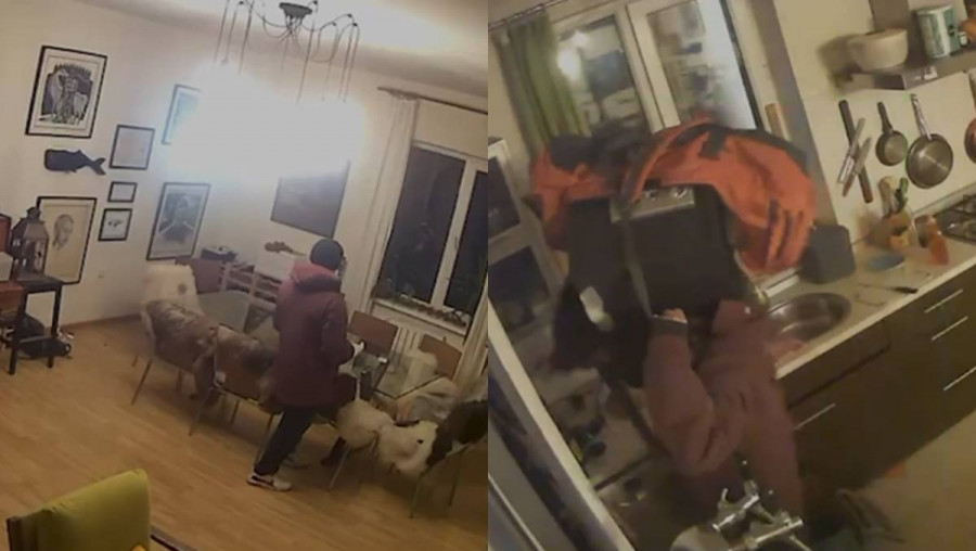 Алматыда ер адам пәтерден сейфті ұрлап, троллейбуспен алып кетпек болған (видео)