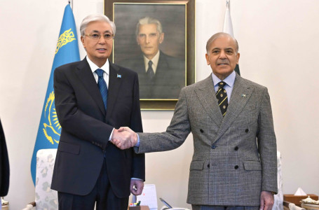 Қасым-Жомарт Тоқаев пен Шахбаз Шариф шағын құрамда келіссөз жүргізді