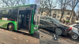 Алматыда автобус бес жеңіл көлікпен соқтығысты