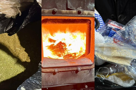 Павлодар облысында полицейлер 50 келіден аса есірткіні отқа жағып жіберді