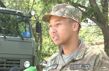  Шымкентте африкалық жігіт әскери борышын өтеп жүр