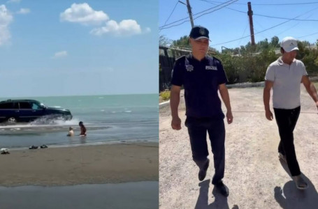 Балқашты көлігімен кешкен ер адам ұсталды (видео)