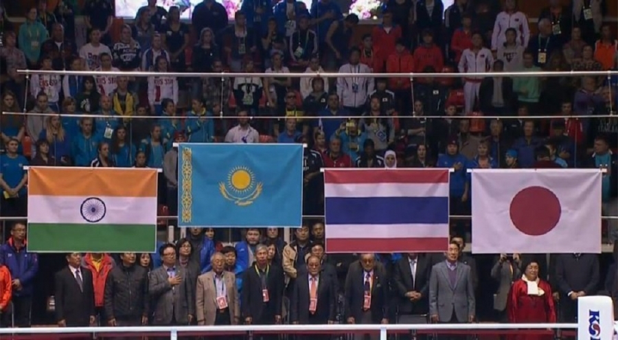  Оңтүстік Кореядағы әлем чемпионатында ескі Әнұранымыз шырқалды (видео)