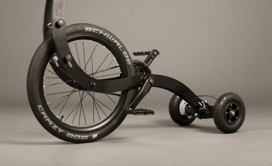 Үш дөңгелекті Halfbike II велосипеді жасалды