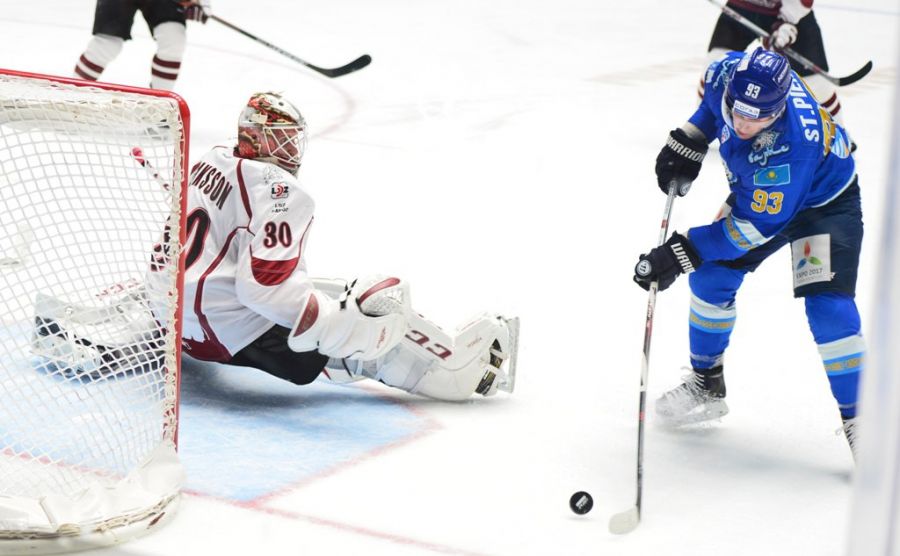 «Барыс» Астанада Риганың «Динамо» клубын ойсырата жеңді (видео)