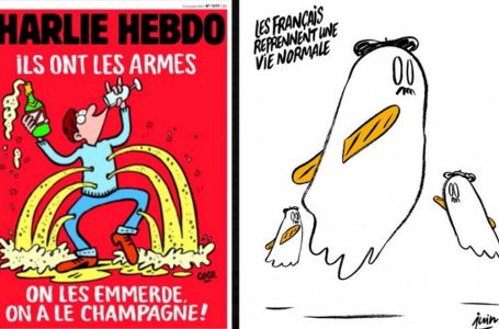 Charlie Hebdo Париждегі терактілерге жаңа карикатура салды