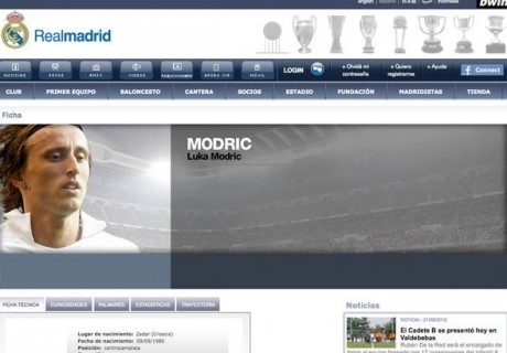 "Реалдың" ресми сайтында Модричтің профайлы пайда болды