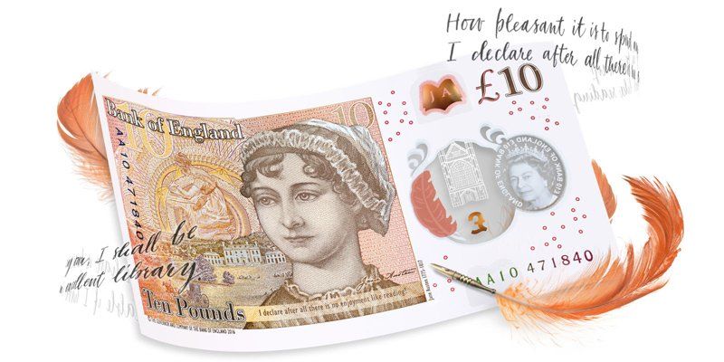 Англия банкі жазушы Джейн Остин бейнеленген жаңа банкнот шығарды 