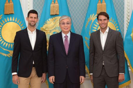 Мемлекет басшысы әйгілі теннисшілер Рафаэль Надаль және Новак Джоковичпен кездесті