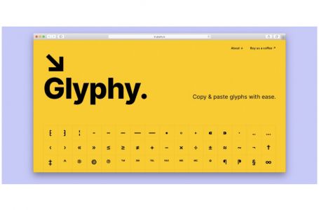 Онлайн-олжа: Glyphy.io – Unicode-символдар жинағы