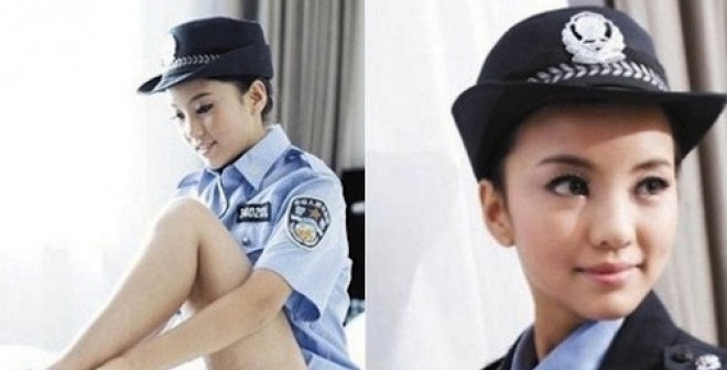 Қытай аруы полицей киімінде суретке түскені үшін айыпталды