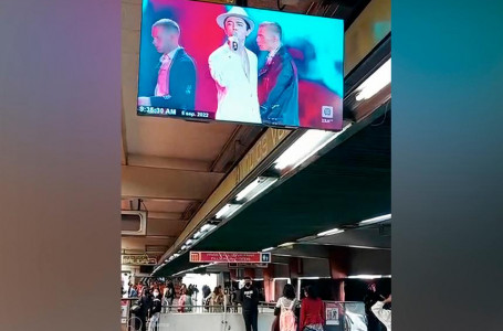 Мехико метросында Димаштың бейнебаяндары көрсетіліп жатыр