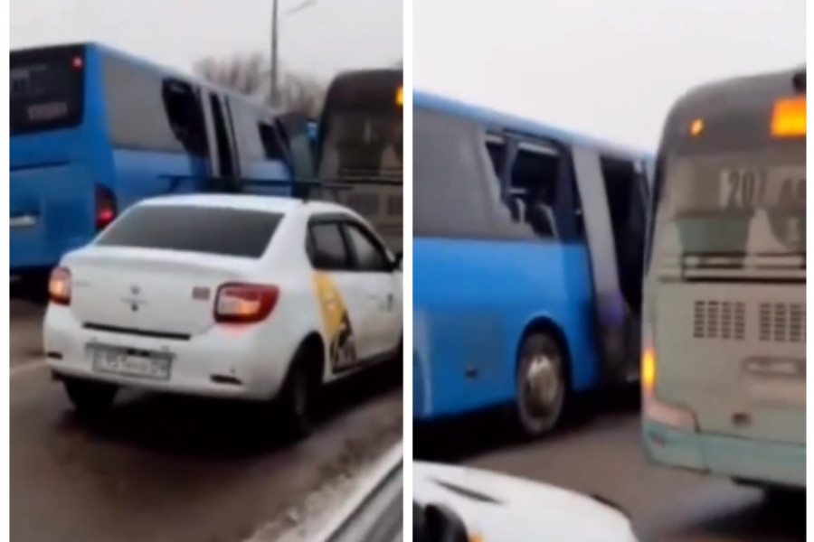 Қарағанды облысында жантүршігерлік жол апаты: екі автобус соқтығысты