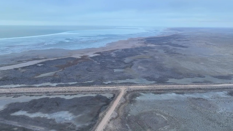 Ақтаулық блогер Каспий теңізінің тез таязданып бара жатқанын көрсетті
