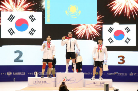 Ауыр атлет Нұрғиса Әділетұлы Азия чемпионы атанды