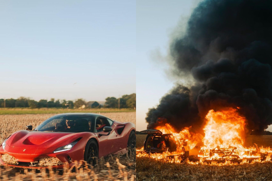 Танымал блогер 182 миллион теңге тұратын Ferrari автокөлігін абайсызда өртеп алды