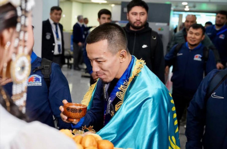 Тарихи жеңіс: әлем чемпионы Айдос Сұлтанғали елге оралды