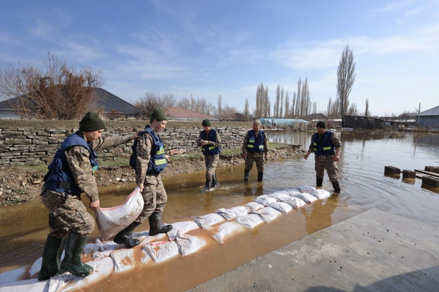 Таразда екі күн бойы толассыз қар жауып, аулаларды су басты